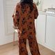 2025 New Cotton Silk Home Clothes Round Neck suit Long Sleeve Trousers plus size Retro Loose Spring and Summer Thin Cotton Pajamas