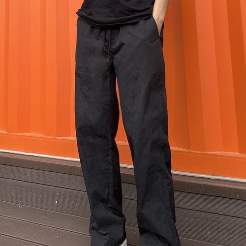 American Trend Bending Knife Quick Dry Pants for Men, Tall Slimming Casual Pants, Personality Loose Slimming Work Straight Leg Pants