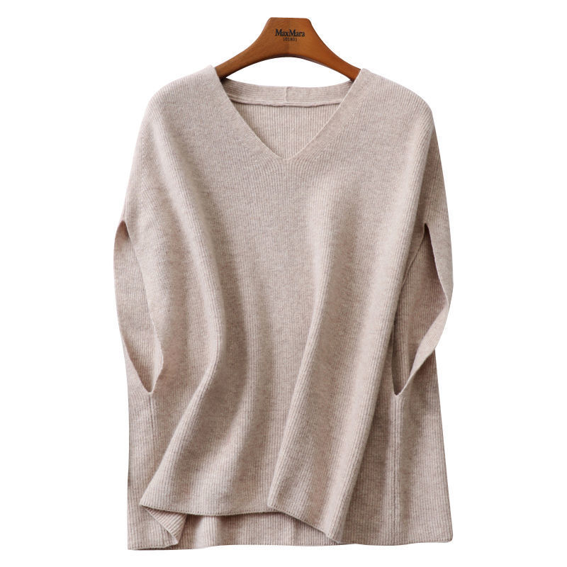 Otoño e invierno nuevo chaleco de talla grande con cuello en v manga batwing color sólido todo partido sin mangas suelto chaleco de mujer de punto exterior image 6