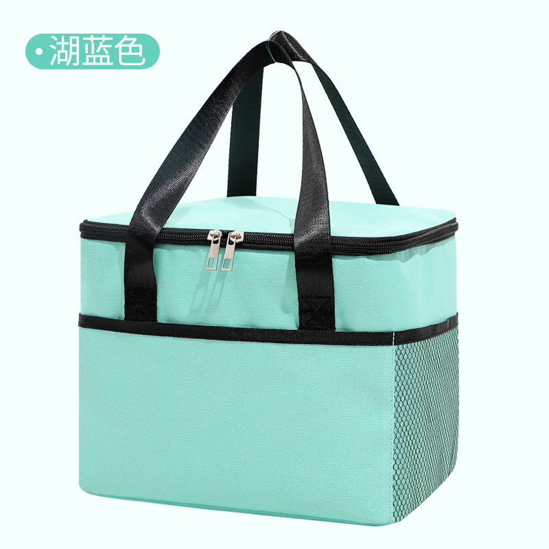 Bolsa de aislamiento cuadrada simple de tamaño grande bolsa de hielo portátil para picnic bolsa de aluminio catiónico bolsa de almuerzo bolsa de almuerzo de trabajo bolsa de almuerzo