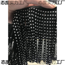 59号DIY辅料黑色白色咖啡色灰色咸菜色铆钉铝片亮钻排须流苏花边
