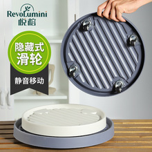 加厚圆形托盘拼得乐家用花盆底座简约时尚可移动盆栽自吸水带托盘