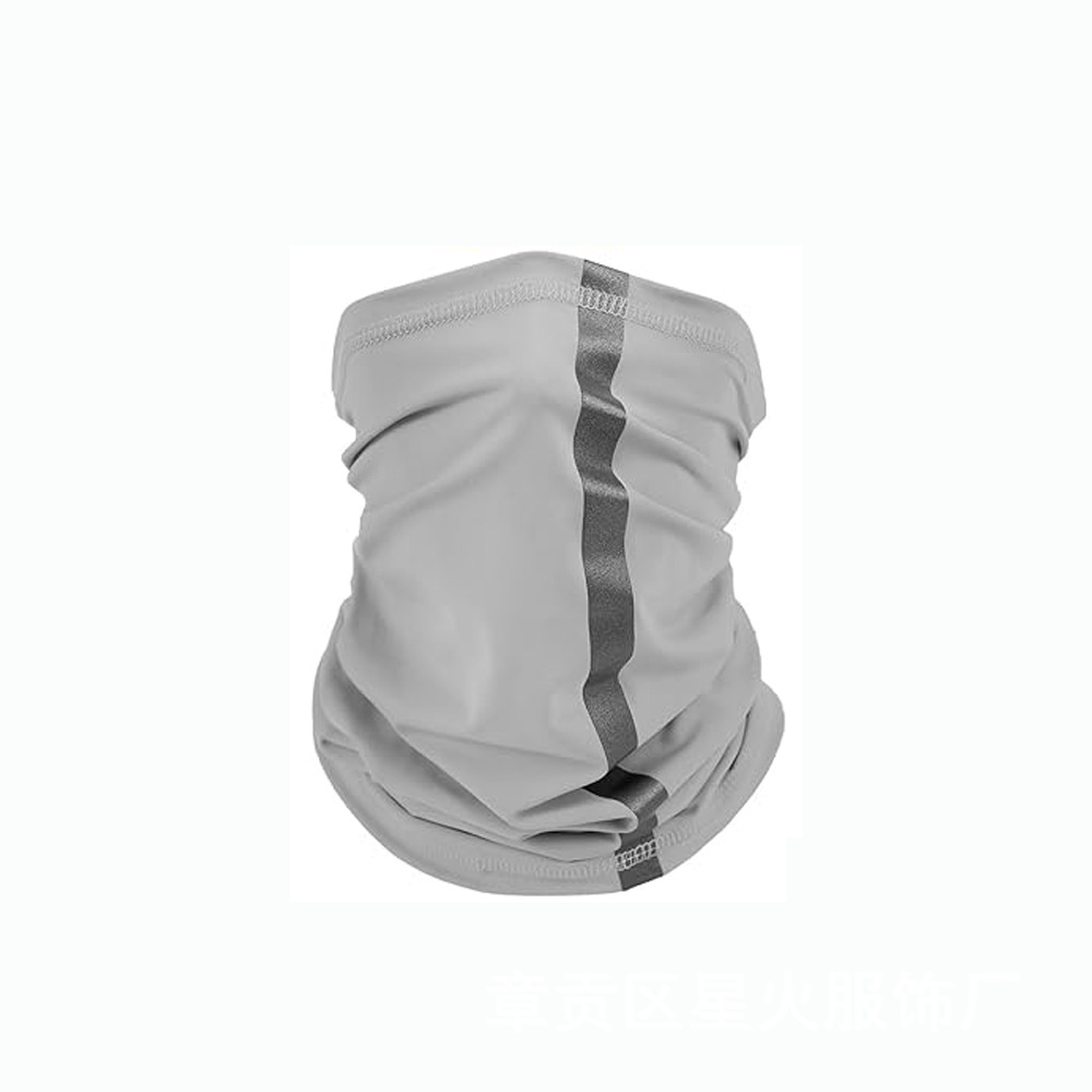 Cycling Face Mask Neck Warmer With Reflective Strips Breathable_voghion.com