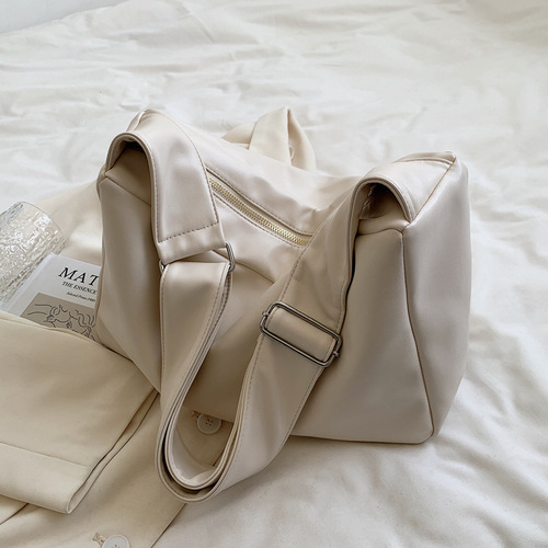 This year's popular large-capacity soft leather shoulder bag tote bag women's 2024 niche simple texture wideband crossbody bag