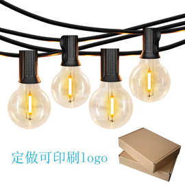 太阳能g40灯串led灯丝灯跨境电商E12灯头配25小灯泡110V或220V