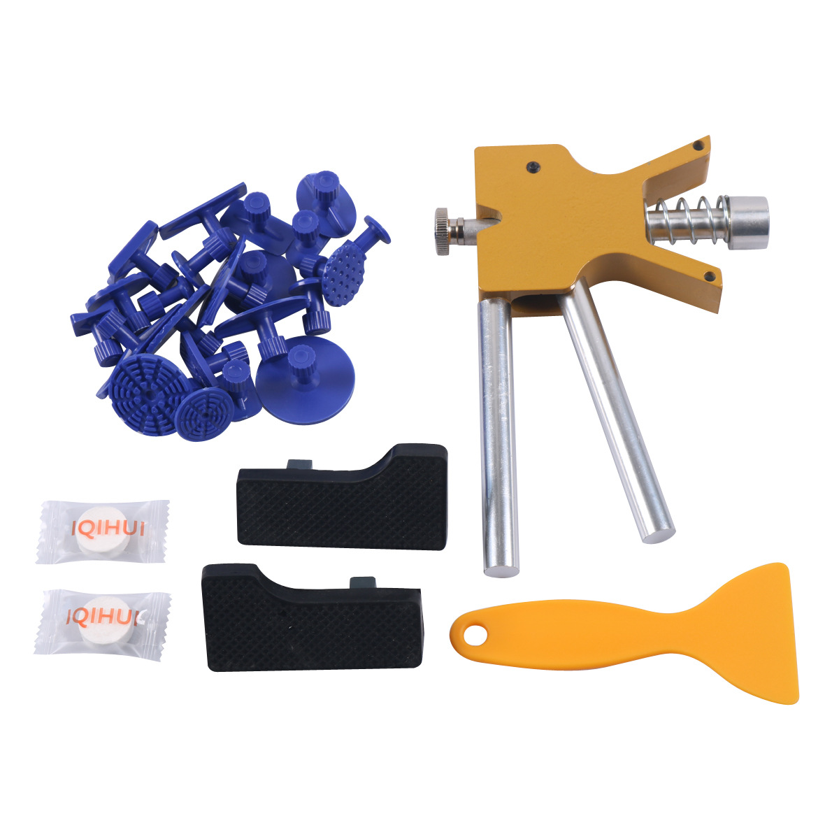 组合装汽车钣金凹陷修复工具 凹坑钳式拉拔器+配件包适用汽车通用