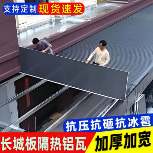 Aluminum Alloy Great Wall Board Insulated Large Board Double-Layer Soundproof Canopy Board Roof Household Sun Room Aluminum Board Free Sample