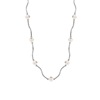 Design wavy bent pipe from pearl, brand necklace, organic chain for key bag , light luxury style
