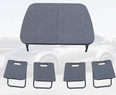 Suitable for Tesla Fourth Car table board - tesla-fourth-generation-folding-small-table-one-table-and-four-chairs