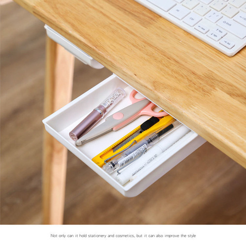 Creative Magic Storage Box Hidden Drawer Under Desk Home Cosmetics Office Small Storage Organizer Wholesale 