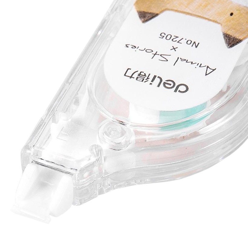 Deli 7205 cinta de corrección cinta de película transparente 6m conjunto cinta de corrección suave no es fácil de romper las manos 5mm × 6m suministros de oficina