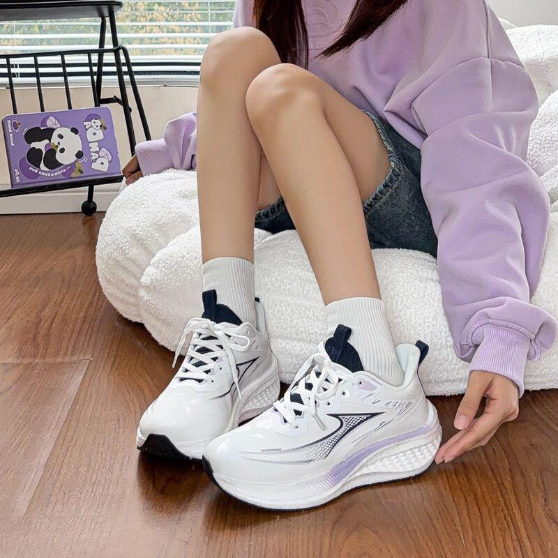 Comfortable Running Shoes, Sports Shoes for Women, 2026 Spring New Model, Leather Surface, Wear-Resistant, Lightweight, Shock-Absorbing Running Shoes for Students Comfortable Running Shoes, Sports Shoes for Women, 2026 Spring New Model, Leather Surface, Wear-Resistant, Lightweight, Shock-Absorbing Running Shoes for Students
