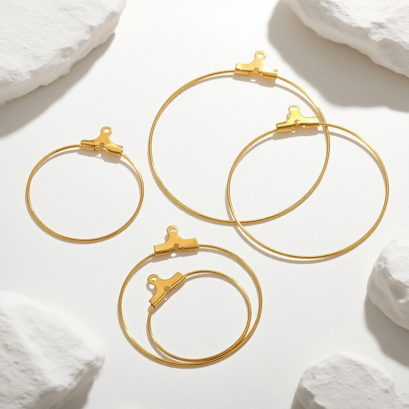 Hecho a mano DIY accesorios de orejas para el cabello gancho de orejas abrazaderas de flores cadena gancho de langosta 9 T-aguja material paquete