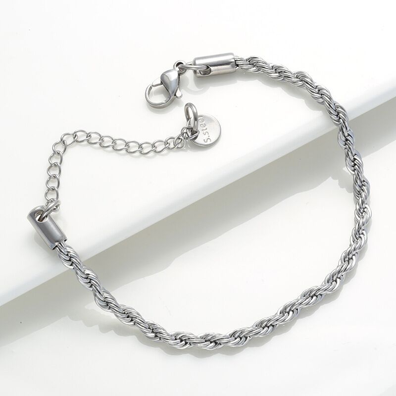 Geometric Pattern Simple Twist Chain Copper Bracelet Wholesale Jewelry Nihaojewelry