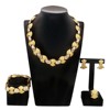 Choker, necklace and earrings, bracelet, ring, jewelry, fashionable accessory, set, 18 carat, European style, 4 piece set