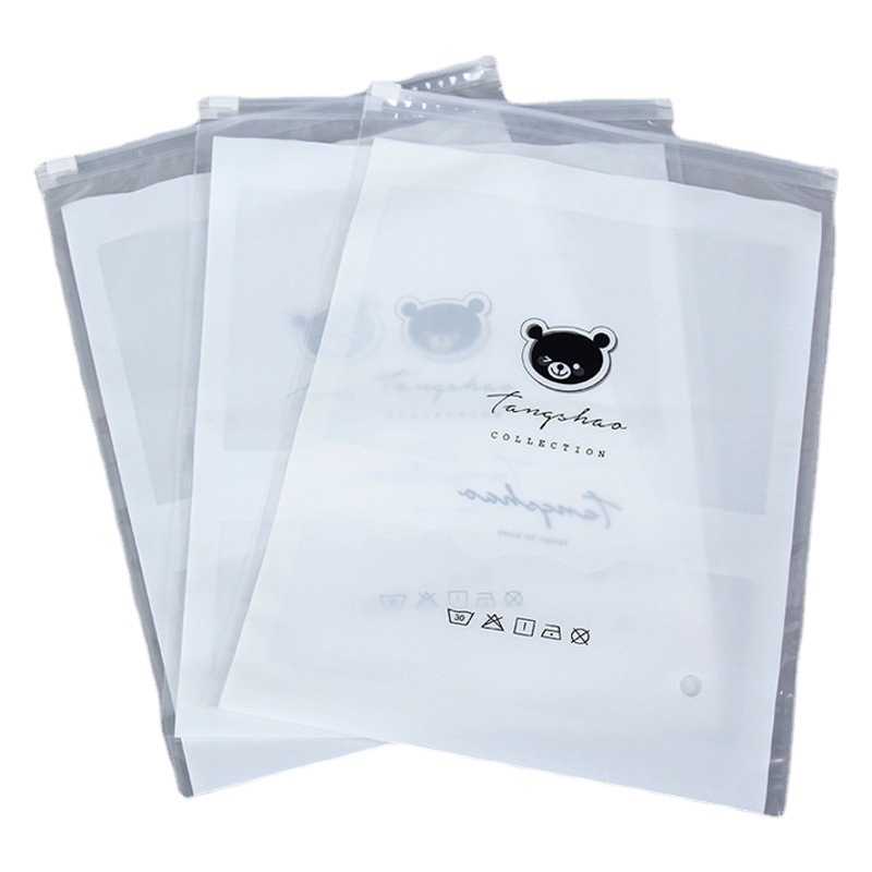 Bolsa de cremallera de oso bolsa de cremallera esmerilada embalaje de almacenamiento necesidades diarias ropa joyería caja de regalo bolsa de almacenamiento fábrica al por mayor