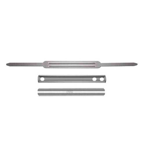 Deli 5547 closed binding clip strip two-hole punching machine cover binding buckle 80mm metal clip strip 50 sets