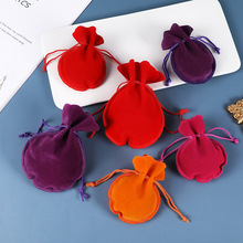 厂家平绒束口抽绳葫芦袋饰品袋收纳防尘绒布袋丝印首饰袋子批发