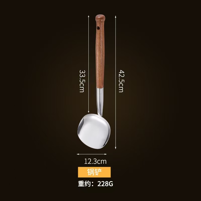 두꺼운 나무 손잡이 팔꿈치 삽 - 대형