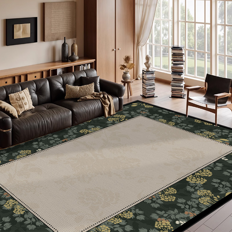 Alfombras sala de estar dormitorio americano forma alfombra de cama impermeable sofá francés sin cuidado esteras de suelo irregulares silenciosas