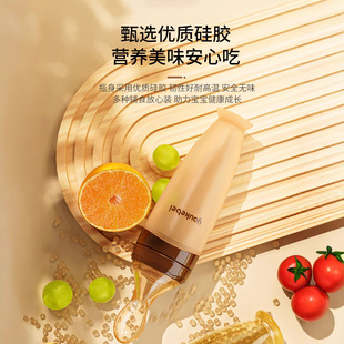 Infant Rice Cereal Spoon Milk Bottle Squeeze Silicone Soft Spoon Feeding Rice Cereal Baby Food Supplement Feeding Tool Bowl