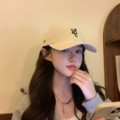 赵露思同款刺绣棒球帽显脸小百搭防晒字母男女同款鸭舌帽硬顶