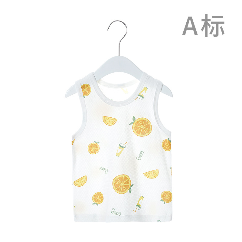 Chaleco de bebé recién nacido Chaleco de verano puro algodón bebé superior niños y niñas vientre protección delgada ropa de verano