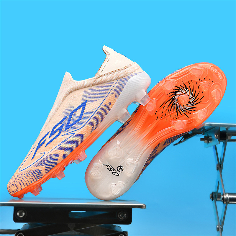 Nuevos zapatos de fútbol transfronterizos sin costuras, zapatos de fútbol de césped, zapatos de fútbol de entrenamiento para hombres