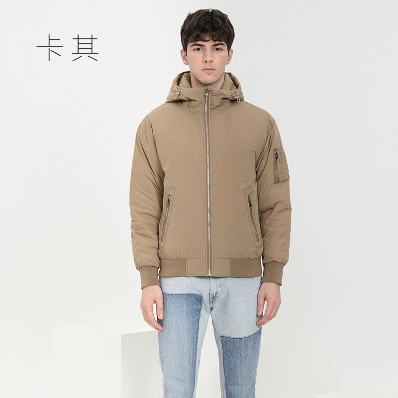 Chaqueta casual de invierno chaqueta de vuelo de los hombres chaqueta de moda juvenil marca de béisbol uniforme chaqueta de ropa de trabajo con capucha al por mayor