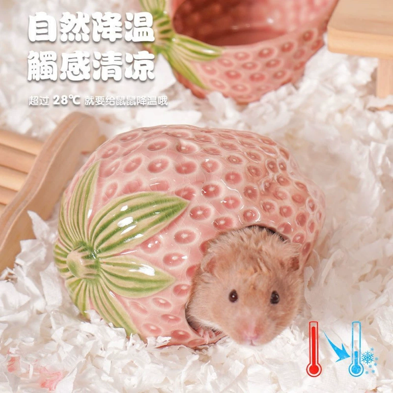 Керамическое гнездо для хомяка Berry, укрытие для золотого медведя, большое охлаждающее летнее всесезонное универсальное ландшафтное укрытие-иглу