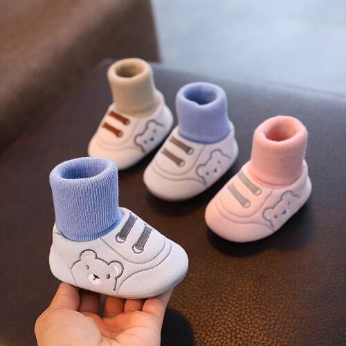 Baby Shoes for Spring, Autumn, Winter - 6-9-12 Months Soft Sole Walking Shoes for Boys and Girls - Non-Slip Shoes for 0-1 Year Olds - Cotton Shoes