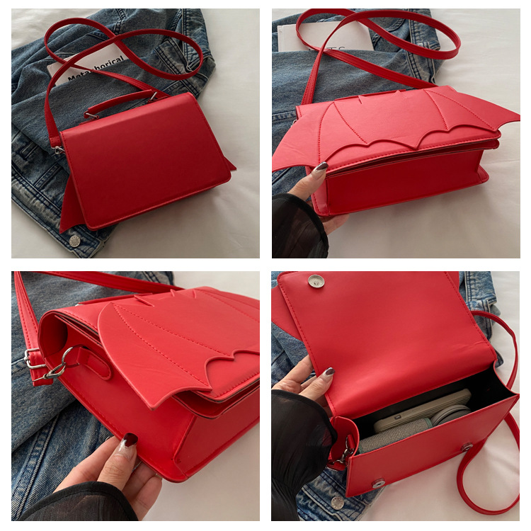 A new 2024 European and American Halloween single-shoulder bag for women, with a unique and funny bat style and a trendy crossbody bag undefined