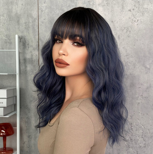 Nueva peluca de cabello rizado, belleza de moda europea y americana, cabello rizado largo