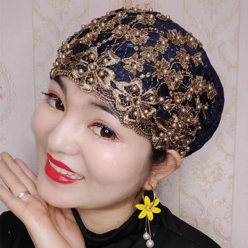2022 Spring and Summer Hui Gauze Scarf Turban Hat Women's Popular New Headscarf Pullover Fashion Hat Women's Turban Hat