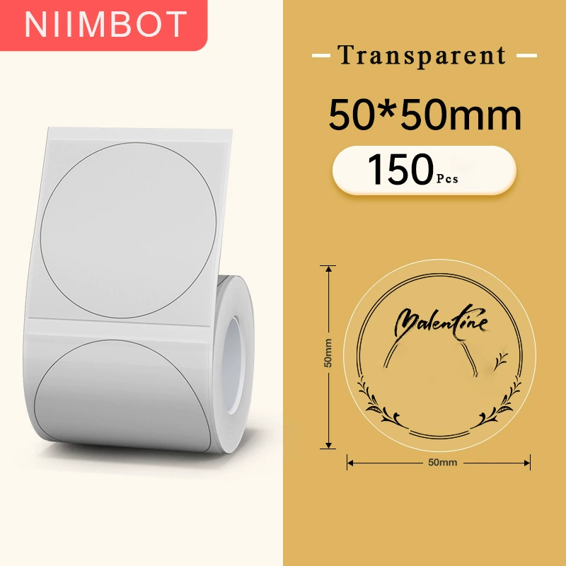 Этикет-рулоны (Jingchen) для NIMBOT B1/B21/B203 — водонепроницаемая термобумага для штрихкодов, разные размеры и формы