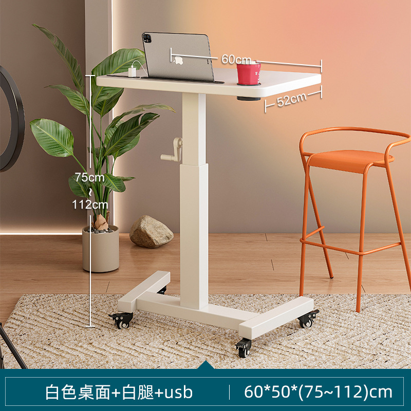 Mesa de transmisión en vivo móvil elevable de pie de exhibición de mesa de trabajo para niñas, sofá de sala de estar, mesa pequeña