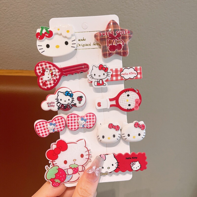 KT猫女童发夹韩版可爱头饰HelloKitty发夹发卡子宝宝刘海儿童发饰|undefined