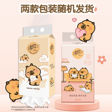 清风抽纸卡皮巴拉悬挂式纸巾4层250抽挂抽家用卫生纸餐巾BG25SMEC