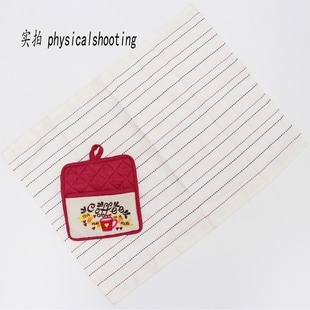 Cross-border wholesale foreign trade for thick absorbent Christmas embroidered tea towel tea towel bag tea set cloth manufacturers straight hair