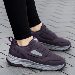 New Cross-Border Extra Wide Soft Sole Mesh Breathable Velcro Women's Casual Shoes Fashion Trendy Walking Shoes Wholesale