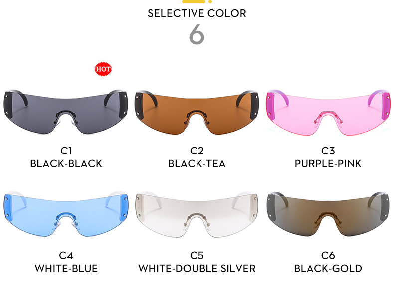 Y2k Five-pointed Star Frameless Sunglasses For Women Retro Style_voghion.com