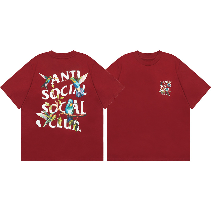 Versión correcta ASSC Club de dibujos animados relámpago impresión conjunta cuello redondo de los hombres Jersey pareja manga corta Camiseta moda