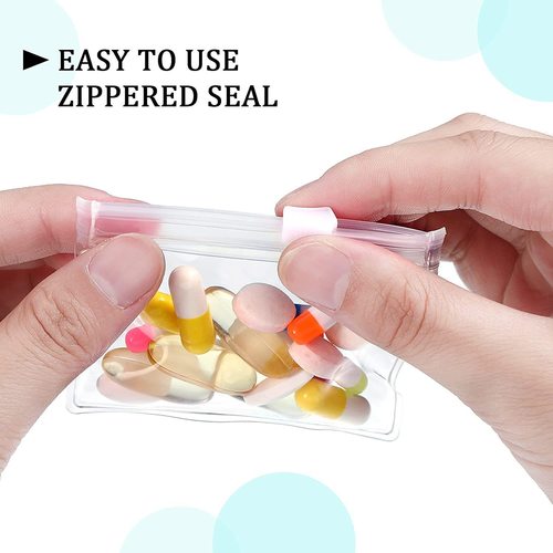 Transparent EVA travel ziplock bag pill bag Sealed EVA vitamin pill refill bag jewelry bag
