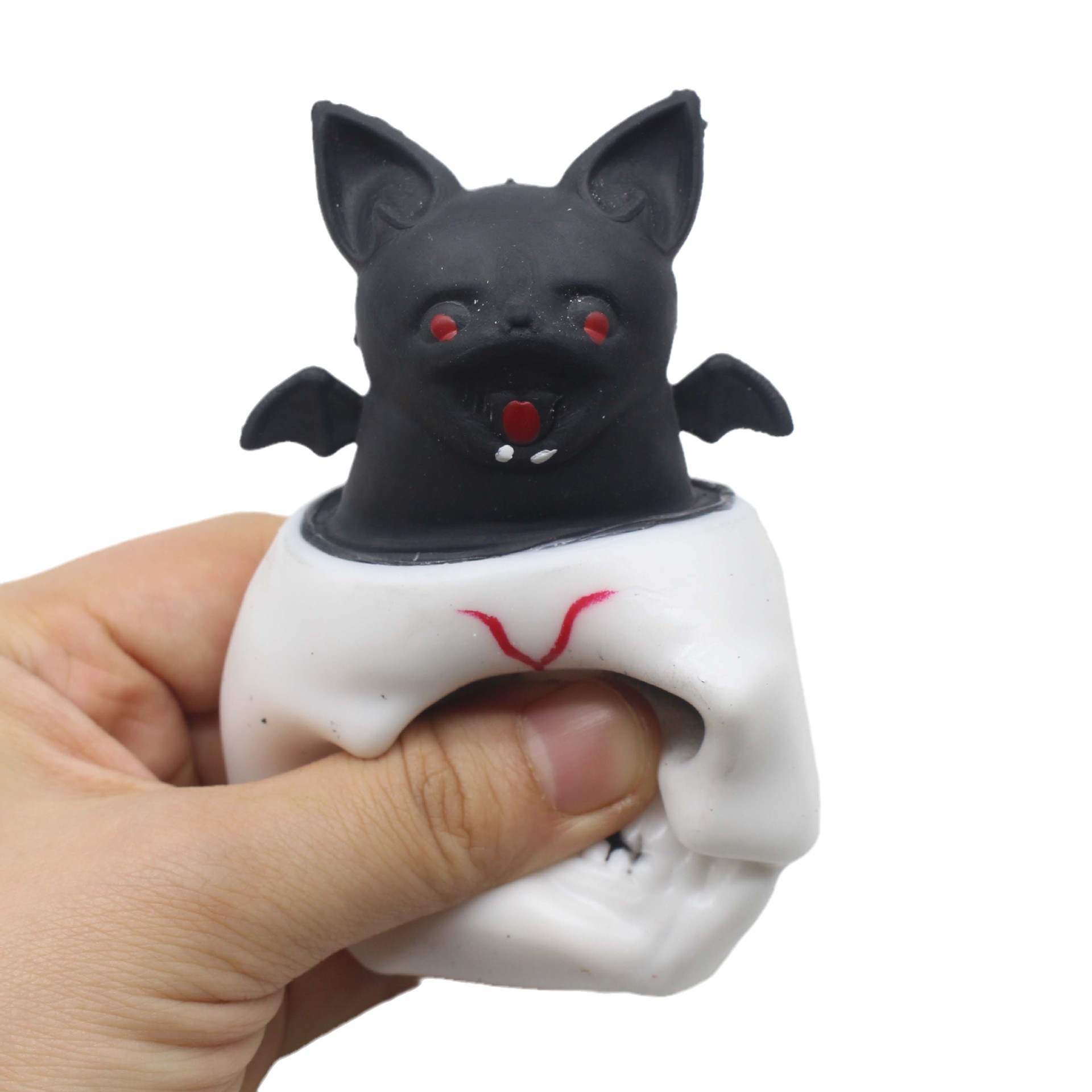 New Skull Head Bat Cup Stress Relief Fun Play Squeeze Squeeze New Unique Creative Stress Relief Gadgets Prank Leak Cup 