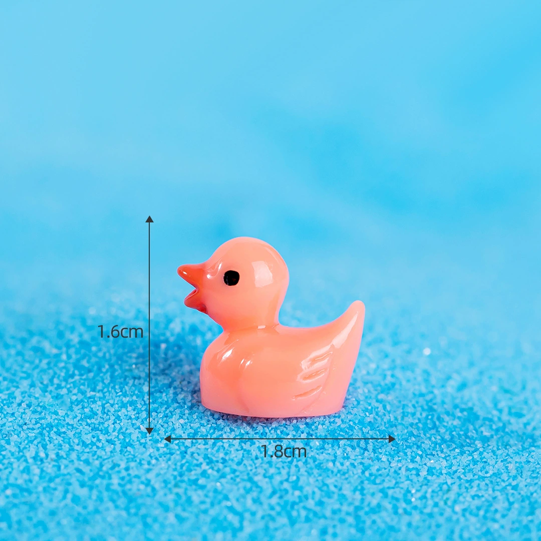 Pendant (B.Duck) mini duck minifigure, glossy resin, assorted colors, 1.8×1.2×1.6 cm