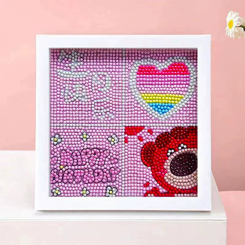DIY-набор для алмазной мозаики 17×17 см, пластиковая рама, дизайн щенок, полный набор инструментов для кладки
