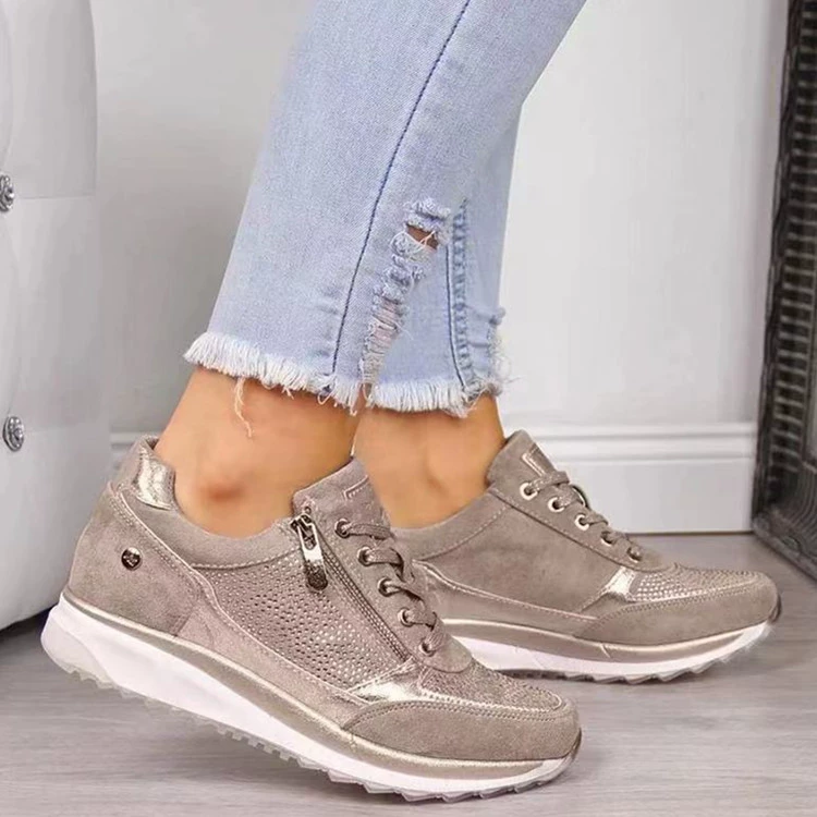 Кроссовки женские, plus size корейский стиль, цвета и размеры 35–43