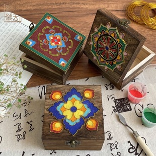 Cloisonné Classical Pattern Jewelry Box Filigree Enamel DIY Material Storage Box Handmade Team Building Event Hand Gift