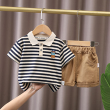 男童套装夏季韩版儿童短袖小孩衣服男宝宝夏季运动两件套1-2-3-4