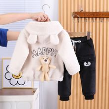 女童秋冬套装新款婴儿童装冬季洋气女宝宝冬装加绒加厚外穿两件套